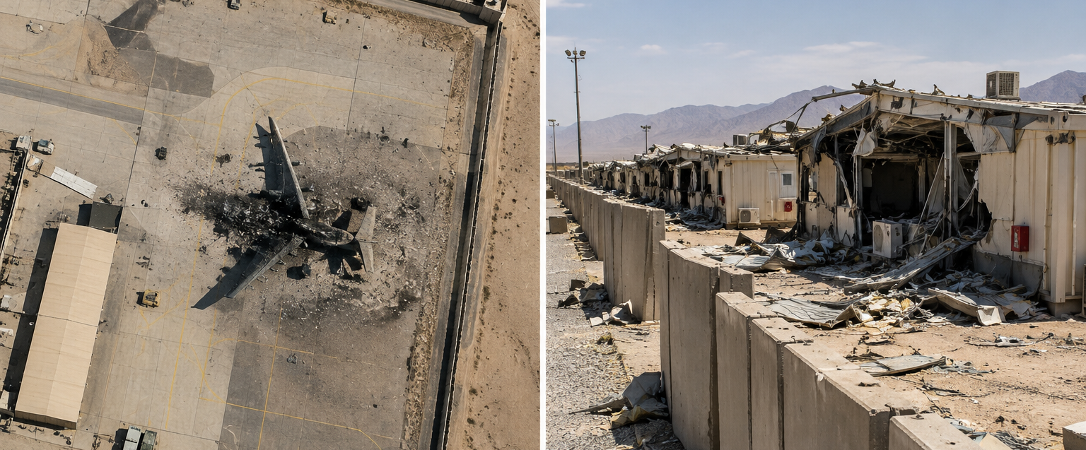 Photos Reveal Extensive Damage at U.S. Military Bases After Iranian Strikes