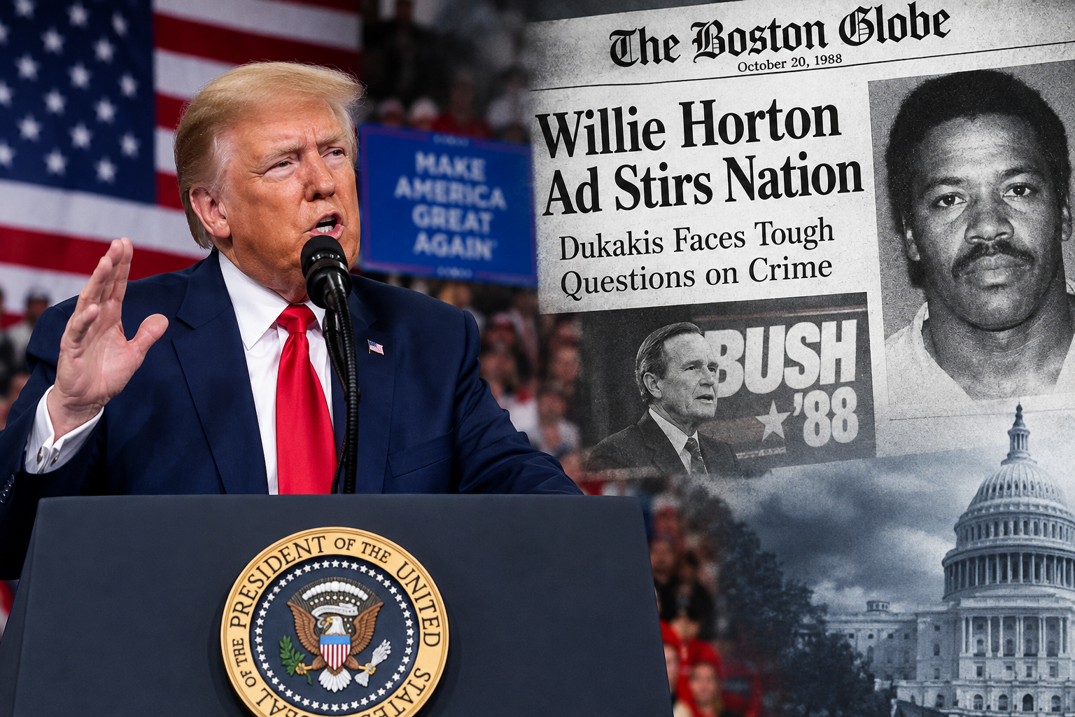 Trump Revives Willie Horton Reference at North Carolina Rally as Crime Takes Center Stage